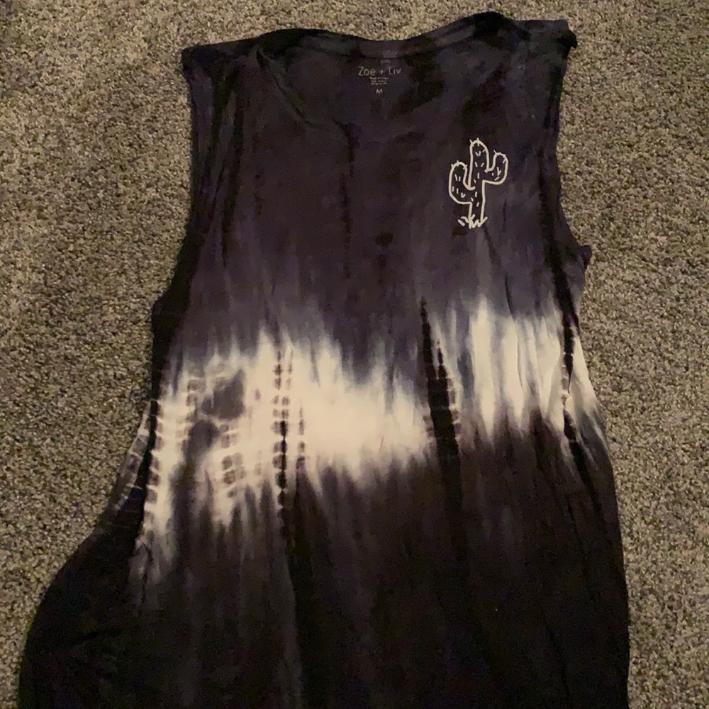 Zoe + Liv Tie Dye cactus tank top